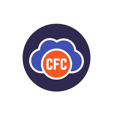 CFC gas icon with a cloud, vector Stock Illustration