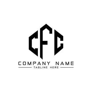 CFC letter logo design with polygon shape. CFC polygon and cube shape logo .. Stock Illustration