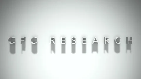 Cfc research 3D title animation with shadows on a white background Stock Footage 298000098