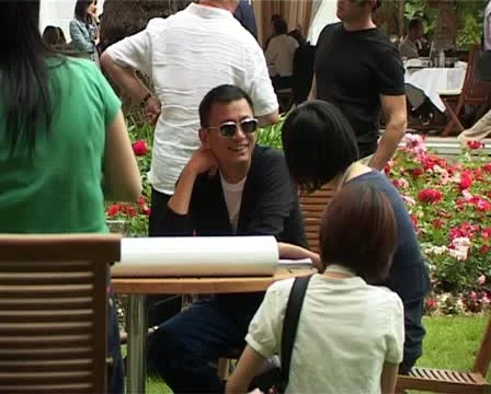 CFF Wong Kar Wai talking Stock Footage