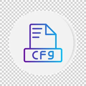 Cfg document format file icon. with gradient outlines. vector illustration. イラスト素材