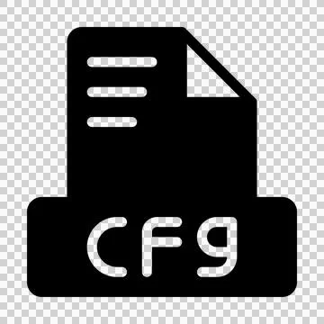 Cfg file icon solid style simple design. document text file icon, vector illustr Illustrazione stock