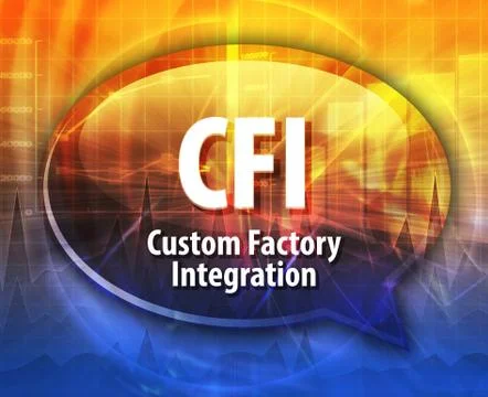 CFI acronym word speech bubble illustration Stock Illustration