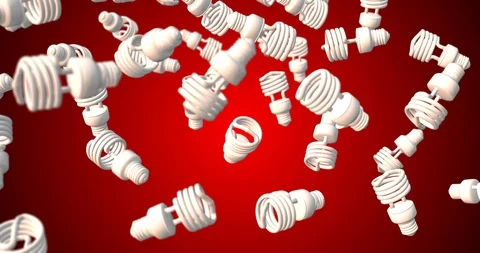 Cfl bulb falling loop Video stock 91249694