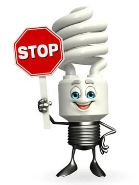 Cfl character with stop sign Stock Illustration