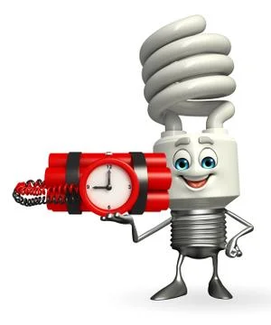 Cfl character with time bomb イラスト素材
