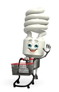 Cfl character with trolley Stock Illustration