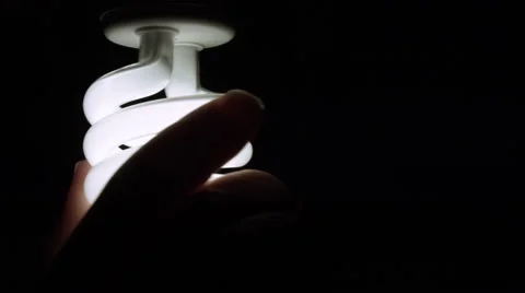 CFL installation in big close up. Stock Footage 41884339