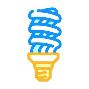 Cfl light bulb color icon vector illustration Stock Illustration