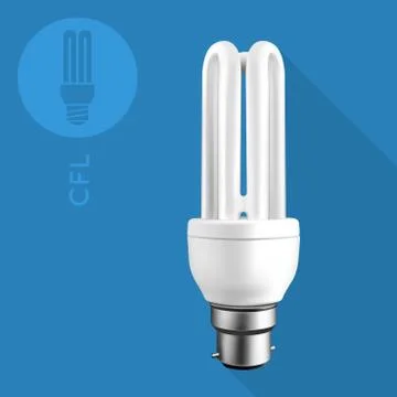 CFL light bulb Stock Illustration