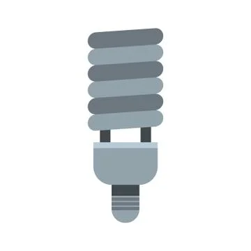 CFL light icon, flat style Stock Illustration