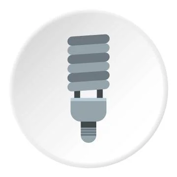 CFL light icon, flat style Stock Illustration