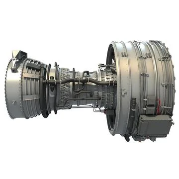 CFM International CFM56 Turbofan Aircraft Jet Engine 3D Model
