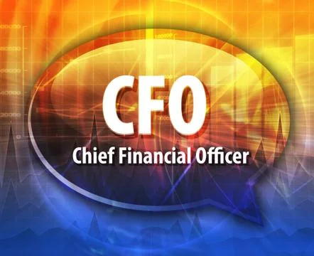 CFO acronym word speech bubble illustration Stock Illustration