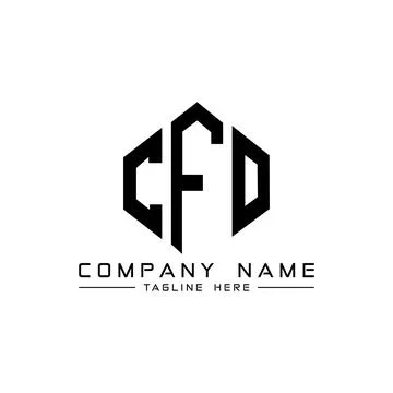 CFO letter logo design with polygon shape. CFO polygon and cube shape logo .. Stock Illustration