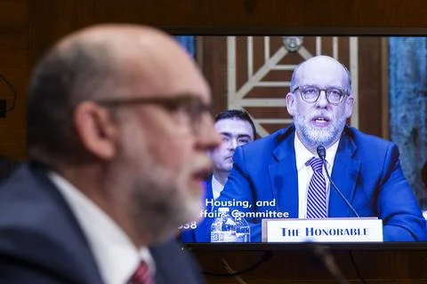 CFPB Director Vought testifies at Senate Committee on Banking, Housing and Urban Stock Photos