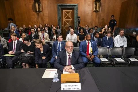 CFPB Director Vought testifies at Senate Committee on Banking, Housing and Urban Stock Photos
