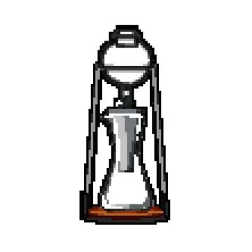 Cfresh ice drip coffee pixel art vector illustration Stock Illustration
