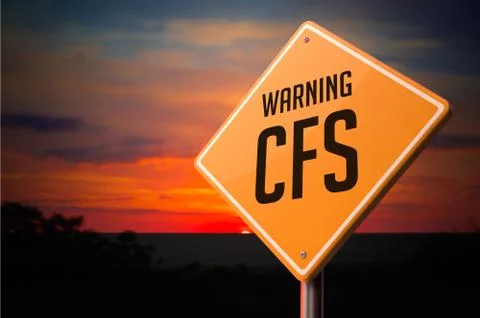 CFS on Warning Road Sign Illustrazione stock