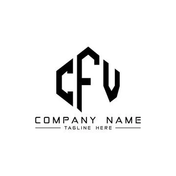 CFV letter logo design with polygon shape. CFV polygon and cube shape logo .. Stock Illustration