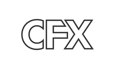 CFX logo design template with strong and modern bold text. Initial based ve.. Stock Illustration