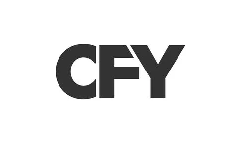 CFY logo design template with strong and modern bold text. Initial based ve.. 스톡 일러스트