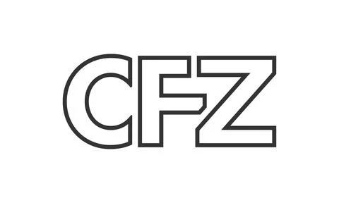 CFZ logo design template with strong and modern bold text. Initial based ve.. Stock Illustration