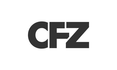 CFZ logo design template with strong and modern bold text. Initial based ve.. Stock Illustration