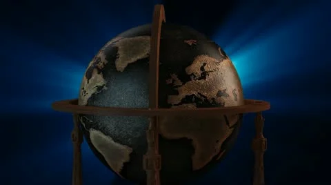 CG-3D-Animated-Rotating-Seamless-Globe Video stock 12519743