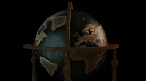 CG-3D-Animated-Rotating-Seamless-Globe Video stock 12519750