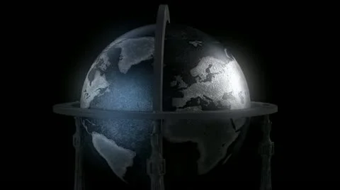 CG-3D-Animated-Rotating-Seamless-Globe Video stock 12519761