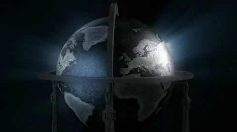 CG-3D-Animated-Rotating-Seamless-Globe Video stock 12519769