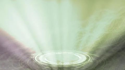 Cg abstract 3D rendering, Neon cyber teleport backdrop Stock-Illustration