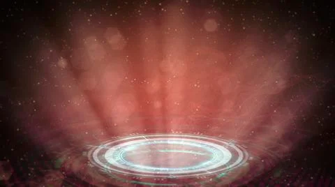 Cg abstract 3D rendering, Neon hi-tech teleport background 스톡 일러스트