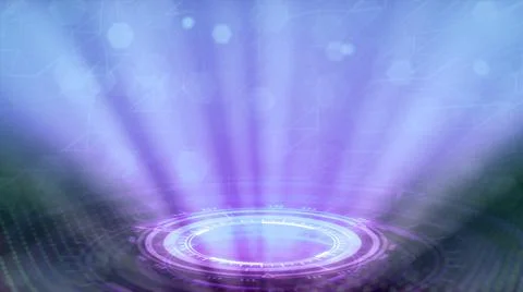 Cg abstract 3D rendering, Neon hi-tech portal background Stock-Illustration