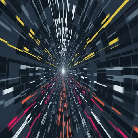 CG Abstract Futuristic Tunnel loop video Stock Footage 69291012