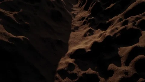 CG animated fly-through of Alien planet canyon Stock Footage 72119345