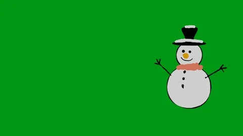 CG Animation Background Snowman Greenback Stock Footage 242063965