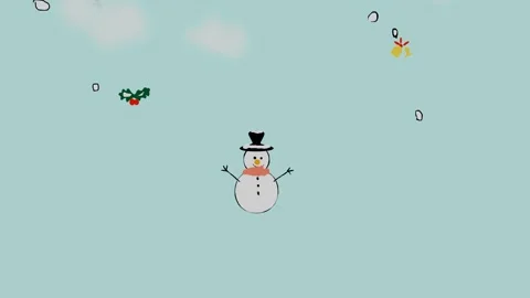 CG Animation Background Snowman Ice world 動画素材 242063971