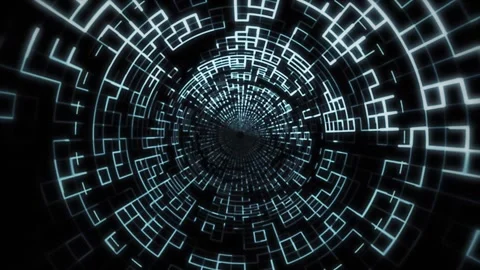 CG Animation Background Tunnel Effect Stock Footage 240891733