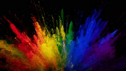 Cg animation of color powder explosion o... | Stock Video | Pond5