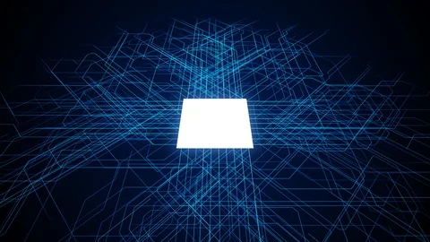 CG animation of electronic circuit. CPU. Microchip. Semiconductor. Stock Footage 130058595