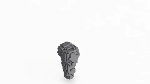 Cg animation of the explosion of bricks, blocks. Video stock 106445943