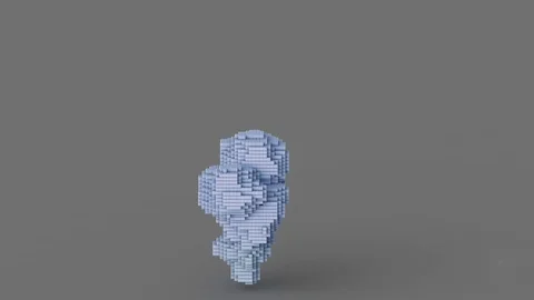 Cg animation of the explosion of bricks, blocks. Video stock 106889946