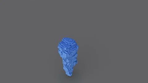 Cg animation of the explosion of bricks, blocks. Video stock 106890084