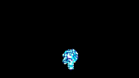 Cg animation of the explosion of color, fluorescent ultraviolet light, glowing Video stock 107177013