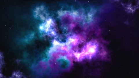 CG animation of nebula in outer space. Science technology. Stock Footage 128850153