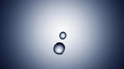Cg animation of two water drops collidin... | Stock Video | Pond5