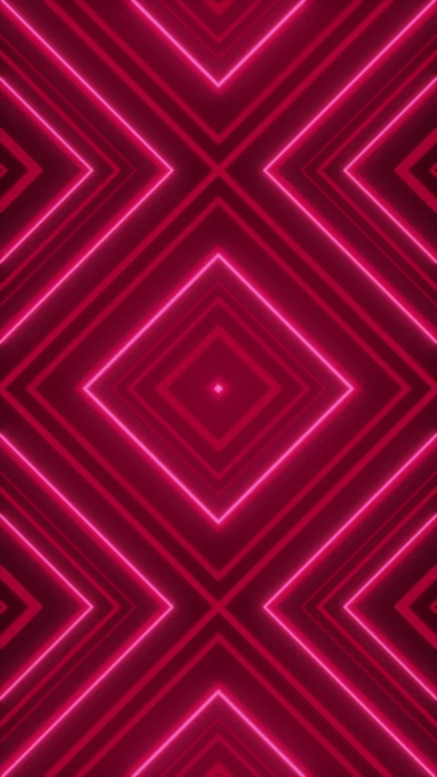 CG background featuring a looping pattern of pink diamond-shaped stripes Video stock 341502172