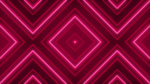 A CG background featuring a looping pattern of pink diamond-shaped stripes Video stock 341502180